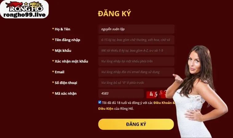 Hướng dẫn đăng ký RONGHO99